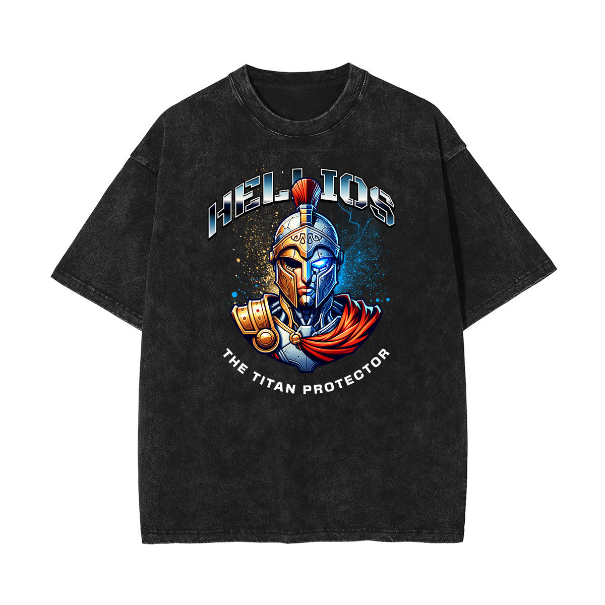 Stone Wash Guardian Graphic T Shirt