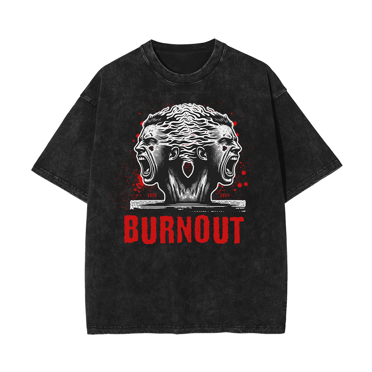 Stone Wash Guardian Graphic T Shirt