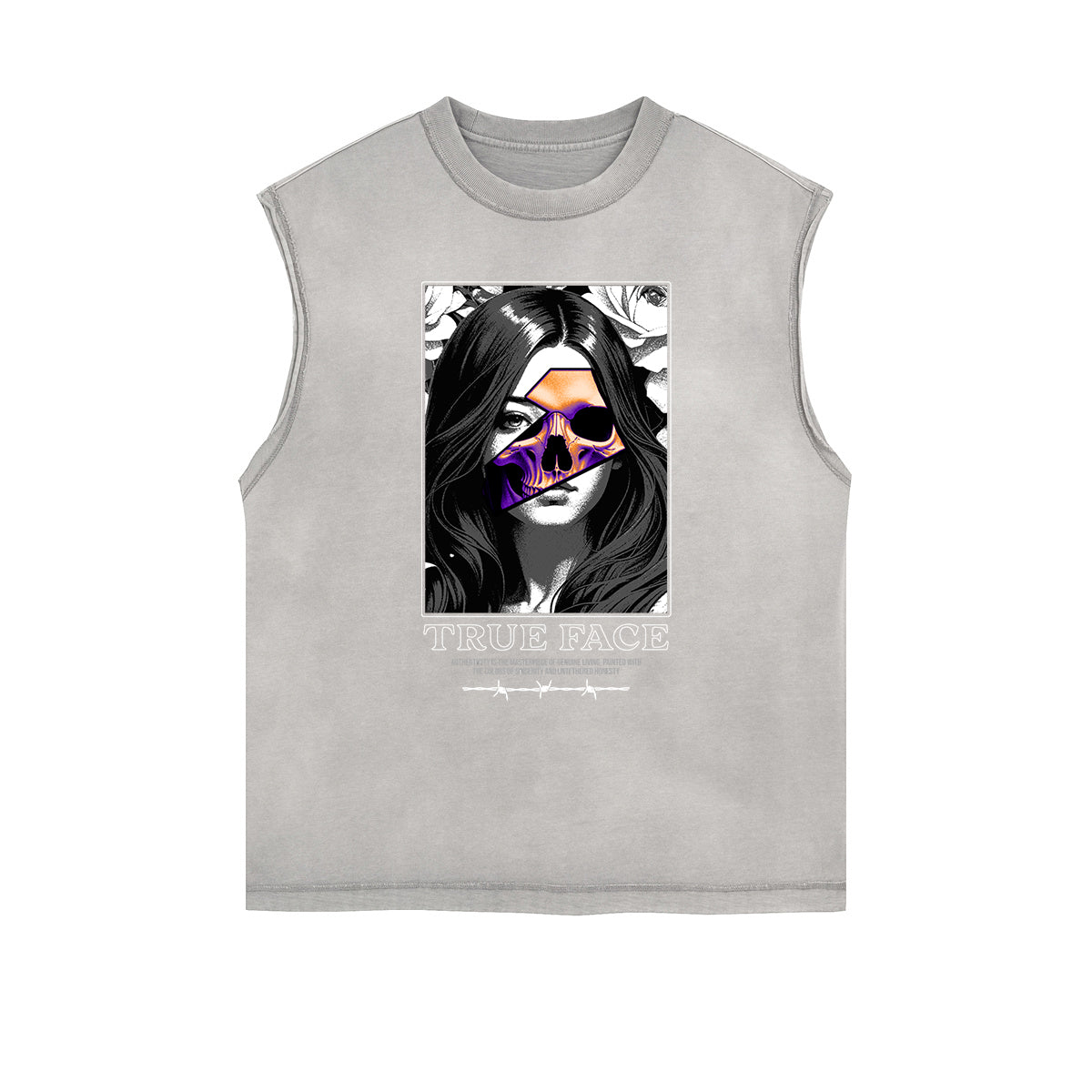Frayed Edge Mask Graphic Tank Top