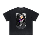 Thick Faded Mask Graphic T Shirt