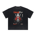 Thick Faded Mask Graphic T Shirt