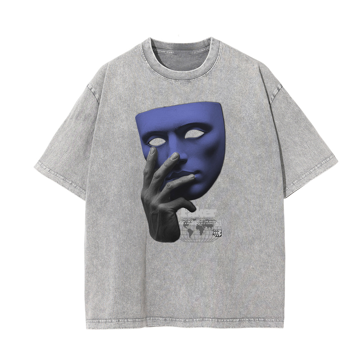 Washed Mask Graphic Cotton Tee