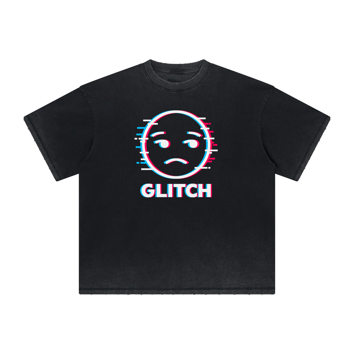 Thick Faded Mask Graphic T Shirt