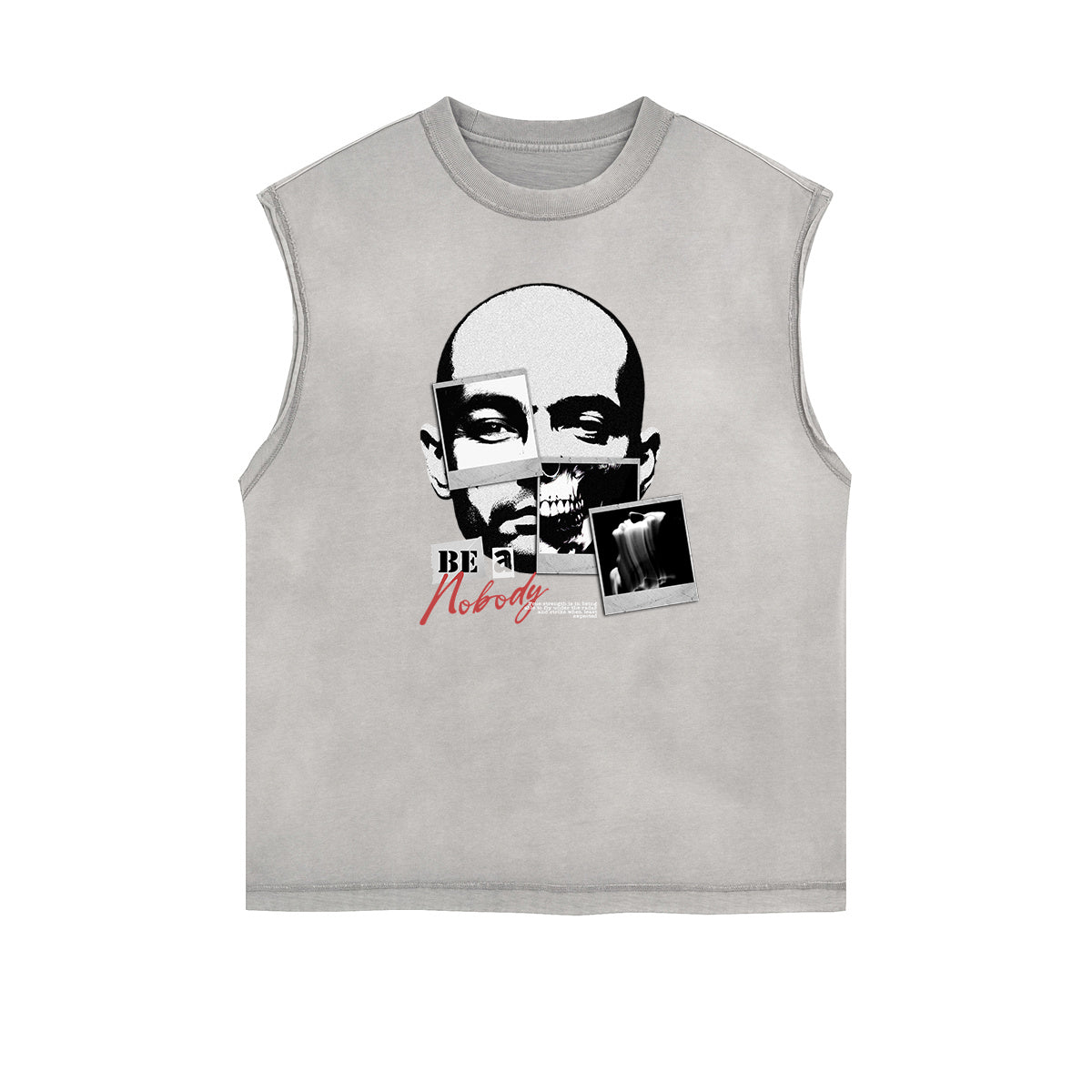 Frayed Edge Mask Graphic Tank Top