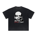 Thick Faded Mask Graphic T Shirt
