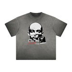 Vintage Frayed Mask Pattern Tee