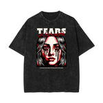 Stone Wash Mask Pattern T Shirt