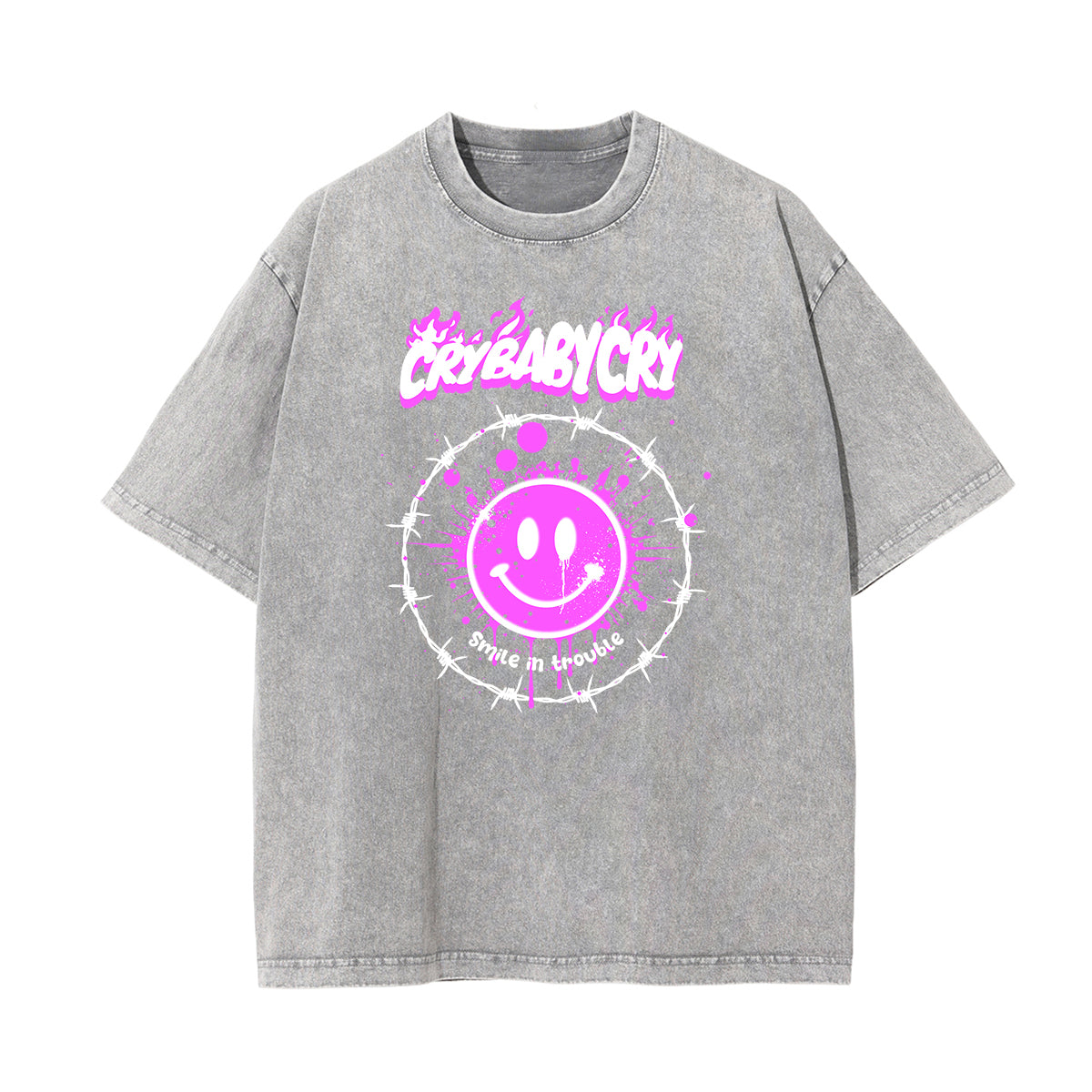 Washed Mask Graphic Cotton Tee