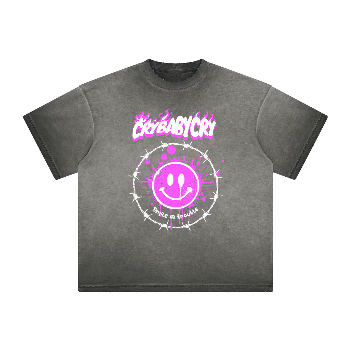 Vintage Frayed Mask Pattern Tee