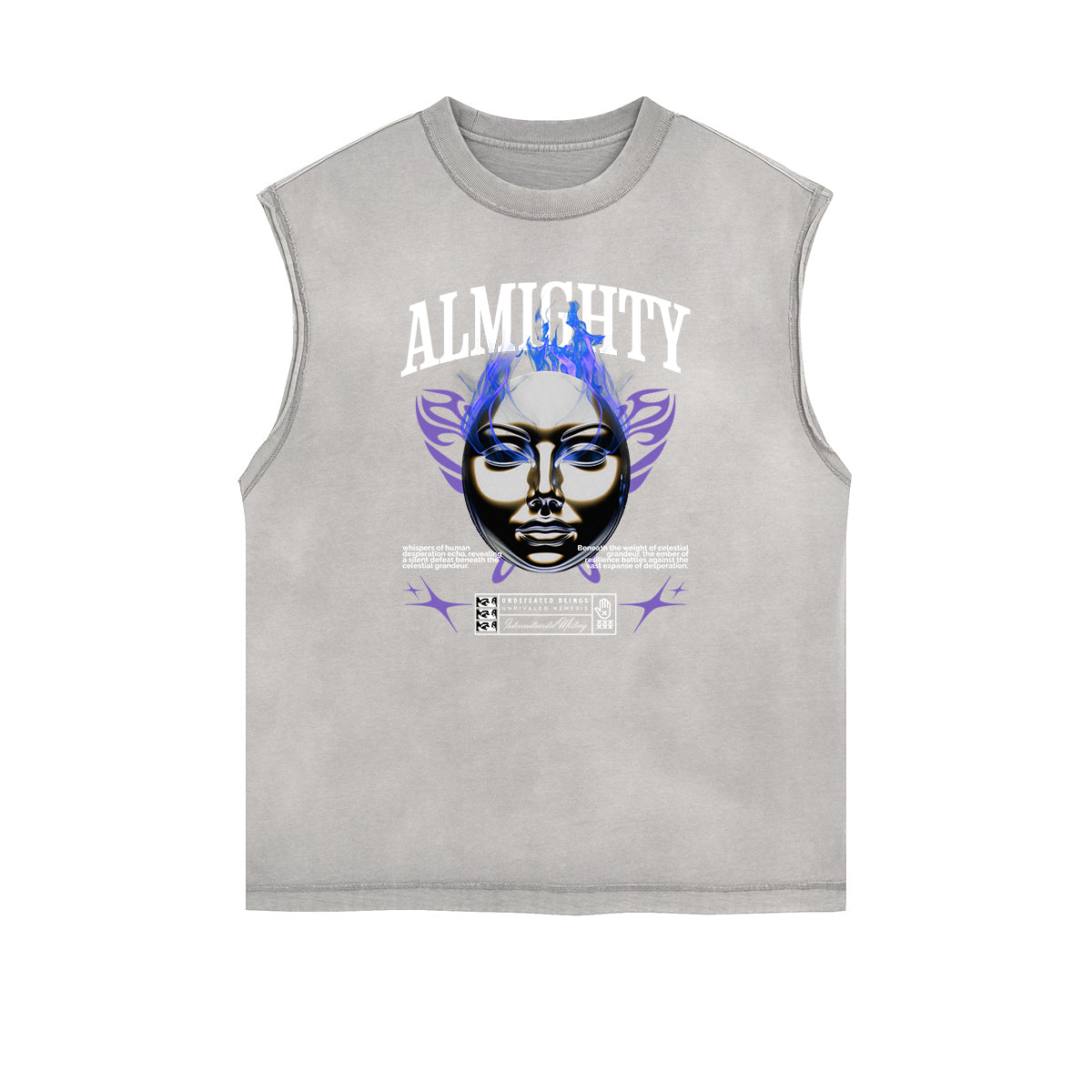 Frayed Edge Mask Graphic Tank Top