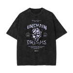 Stone Wash Mask Pattern T Shirt