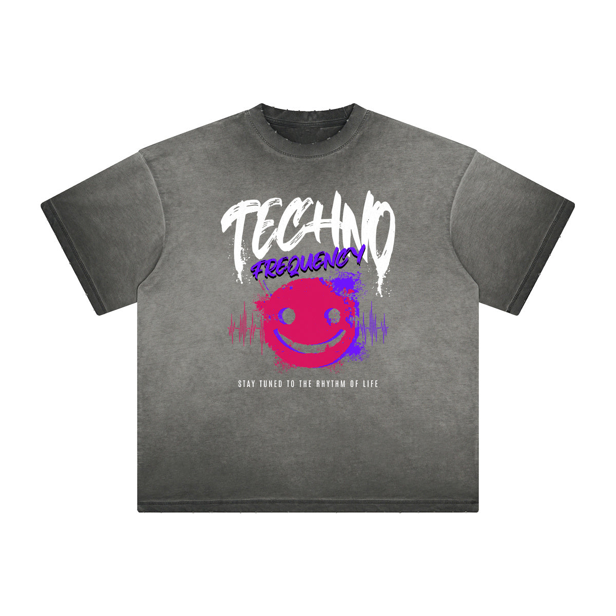 Vintage Frayed Mask Pattern Tee