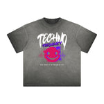 Vintage Frayed Mask Pattern Tee