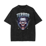 Stone Wash Mask Pattern T Shirt