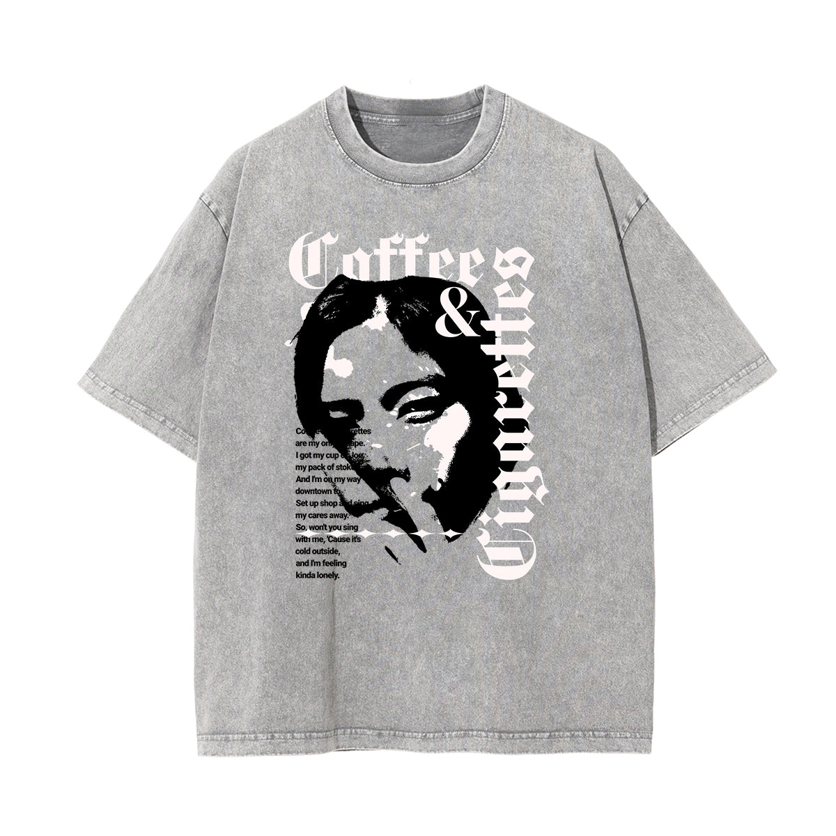 Washed Mask Graphic Cotton Tee