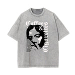 Washed Mask Graphic Cotton Tee