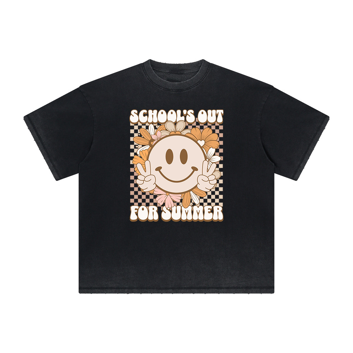 Thick Faded Mask Graphic T Shirt