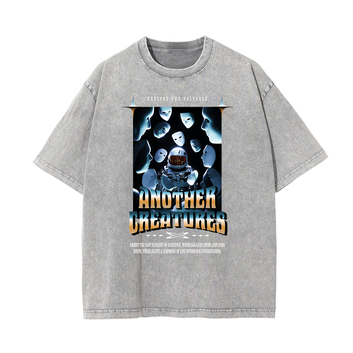 Washed Mask Graphic Cotton Tee