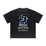 Thick Faded Mask Graphic T Shirt