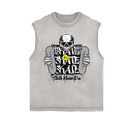 Frayed Edge Mask Graphic Tank Top