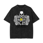 Stone Wash Mask Pattern T Shirt