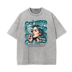 Washed Mask Graphic Cotton Tee