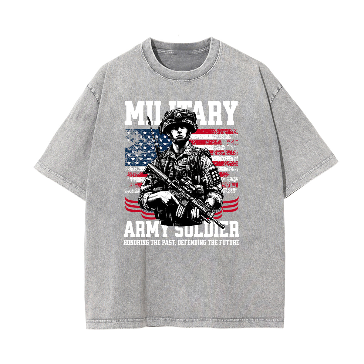 Washed American Skull Graphic Cotton Tee