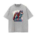 Washed Wolf Graphic Cotton Tee
