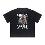 Vintage Frayed Wolf Pattern Tee