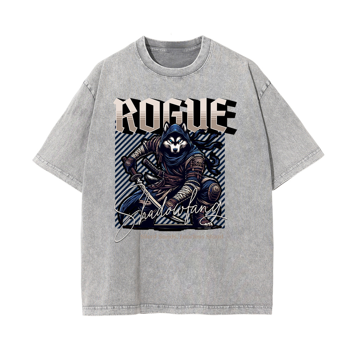 Washed Wolf Graphic Cotton Tee