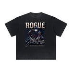 Vintage Frayed Wolf Pattern Tee