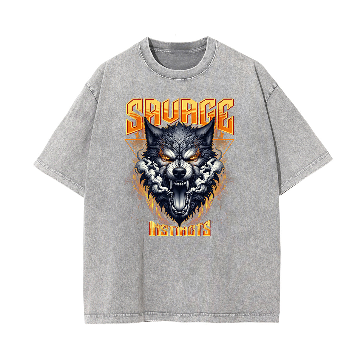 Washed Wolf Graphic Cotton Tee