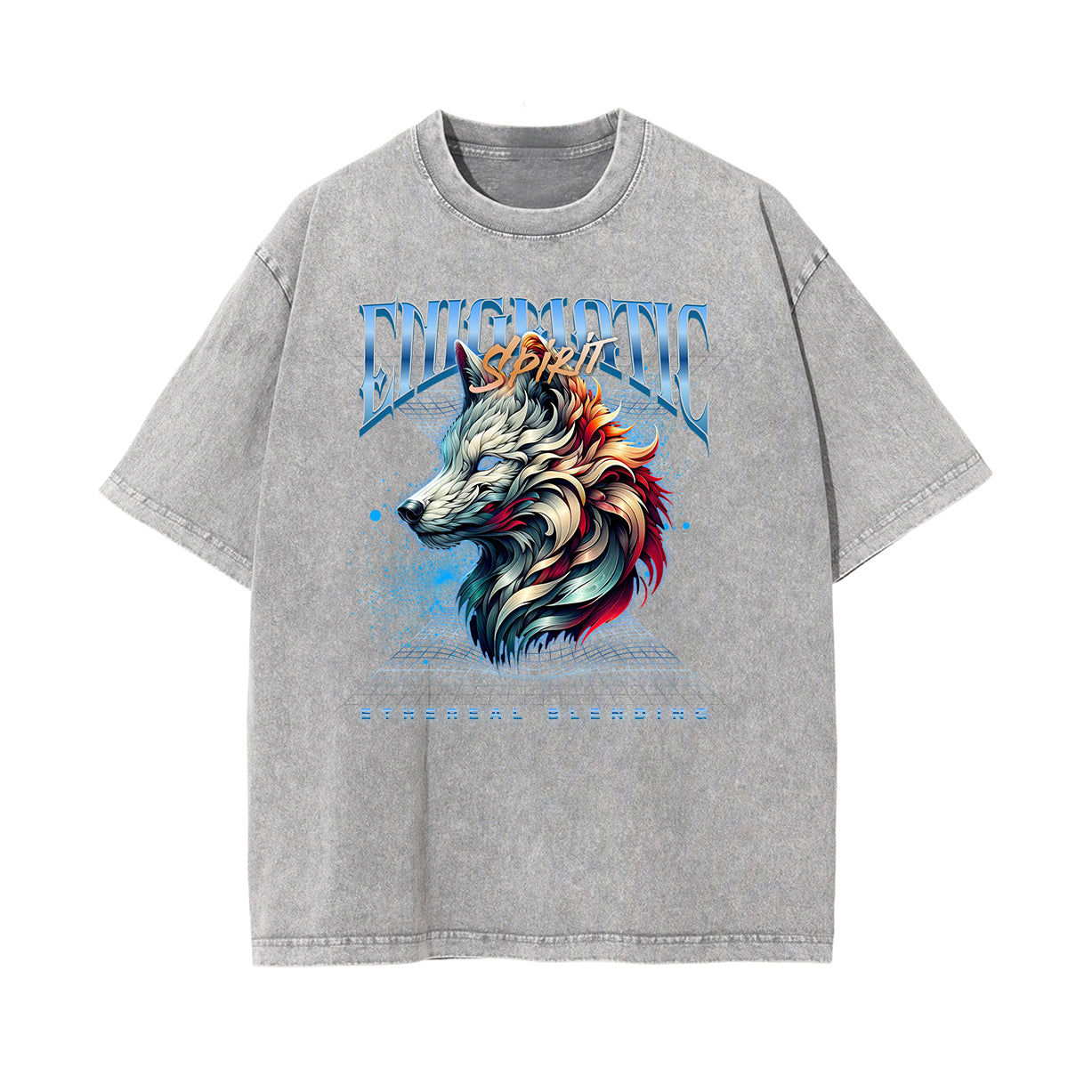 Washed Wolf Graphic Cotton Tee