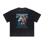 Vintage Frayed Wolf Pattern Tee