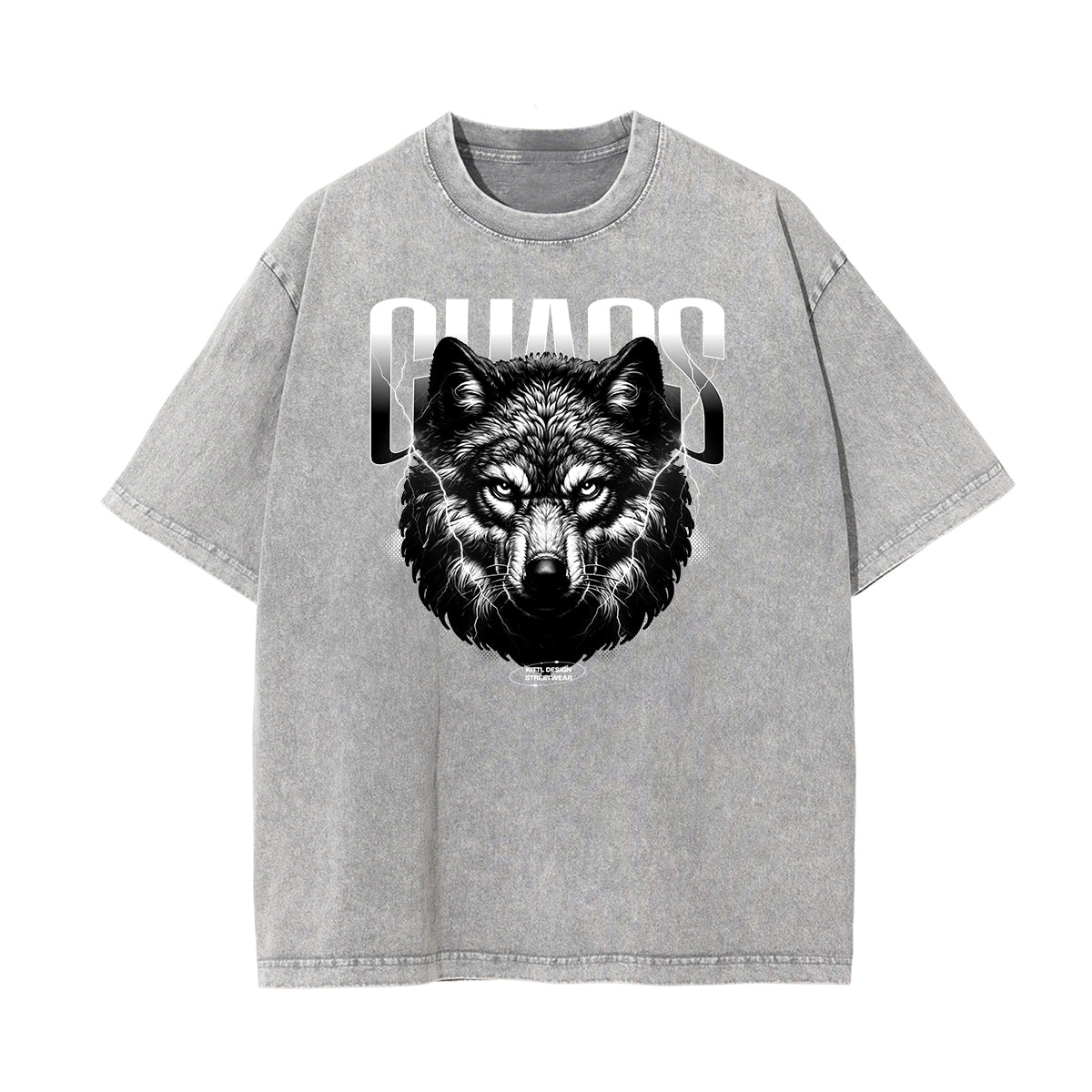 Washed Wolf Graphic Cotton Tee