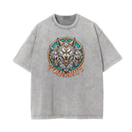 Washed Wolf Graphic Cotton Tee