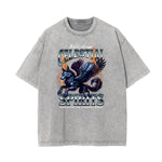 Washed Wolf Graphic Cotton Tee