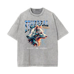 Washed Wolf Graphic Cotton Tee