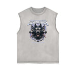 Frayed Edge Wolf Graphic Tank Top