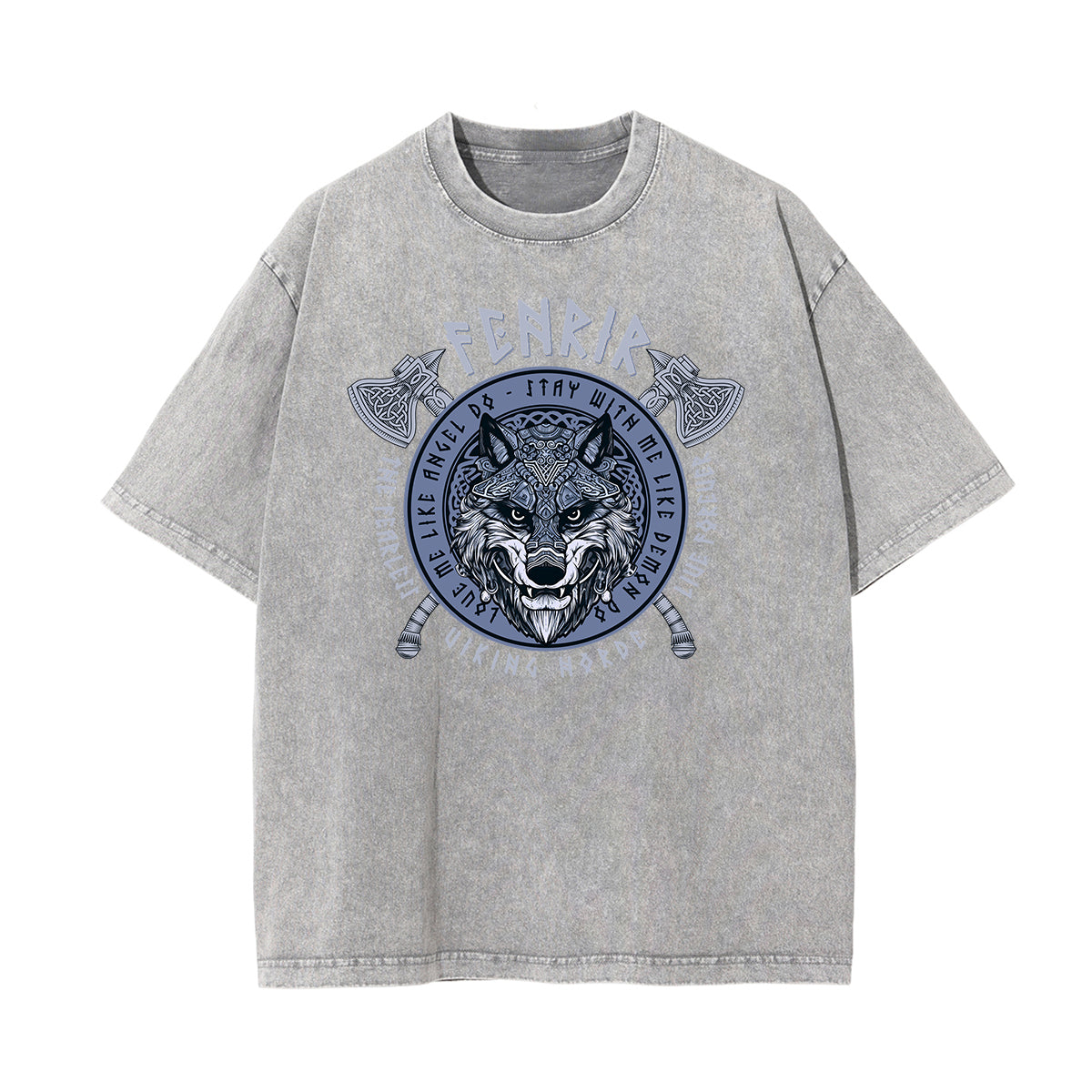 Washed Wolf Graphic Cotton Tee
