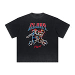 Camiseta con estampado de baloncesto descolorido intenso