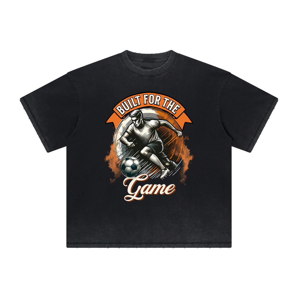 Camiseta con estampado de baloncesto descolorido intenso