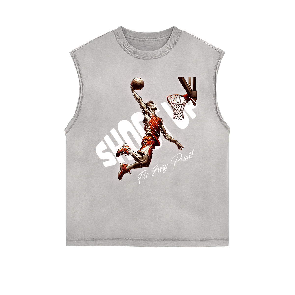 Frayed Edge Sports Graphic Print Tank Top