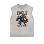 Frayed Edge Sports Graphic Print Tank Top