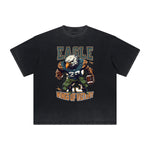 Camiseta con estampado de baloncesto descolorido intenso