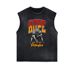 Distressed Sports Graphic Sleeveless Shirt