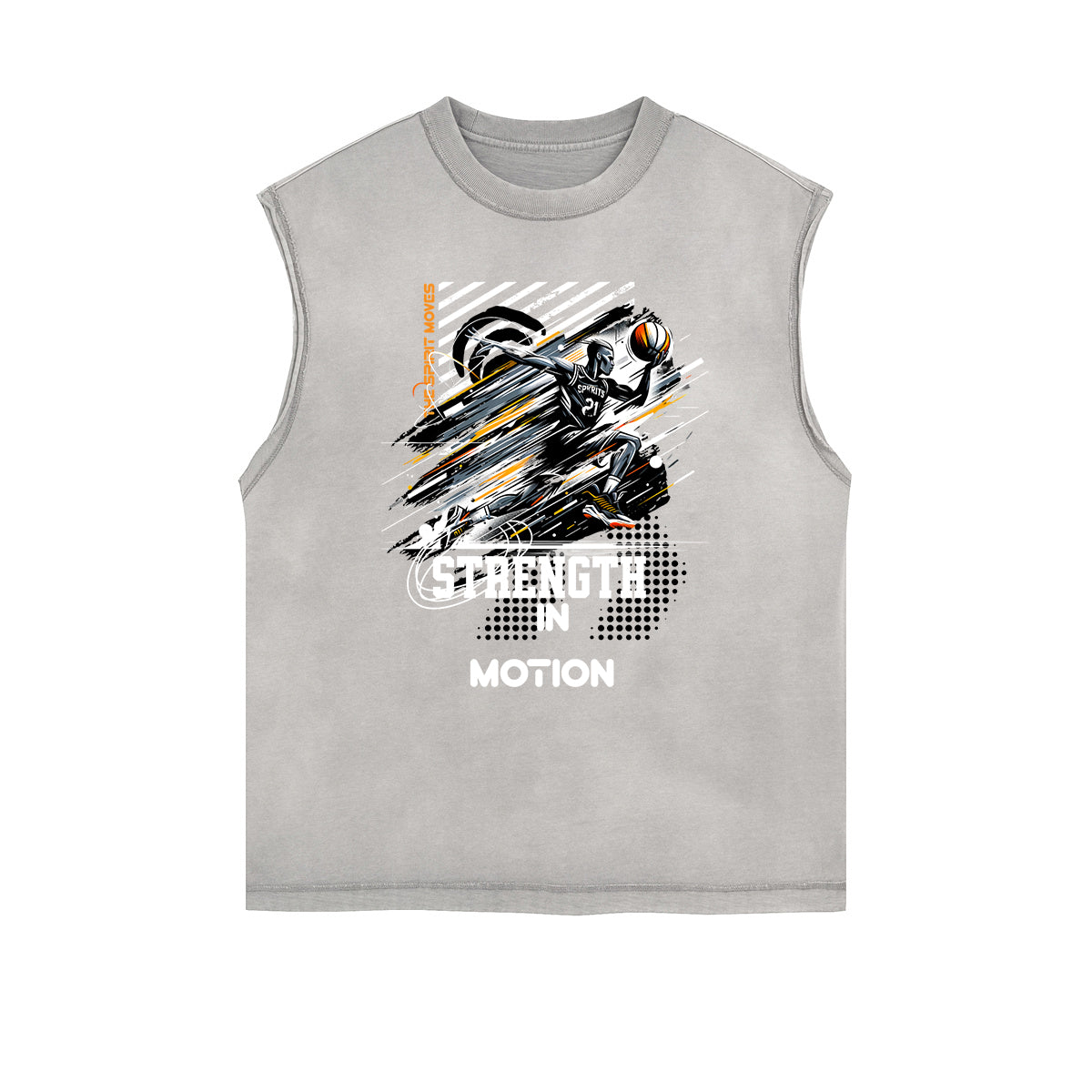 Frayed Edge Sports Graphic Print Tank Top