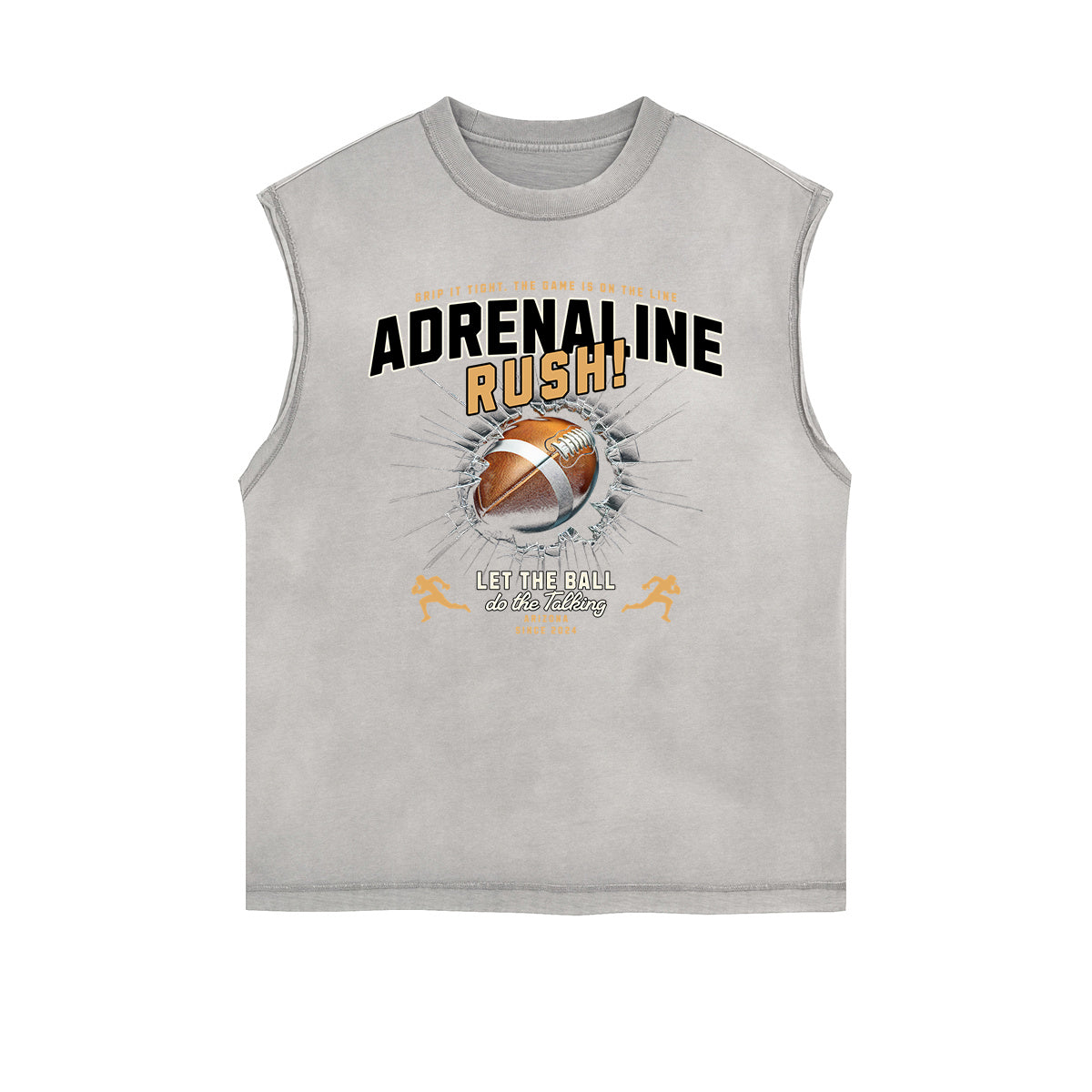 Frayed Edge Sports Graphic Print Tank Top