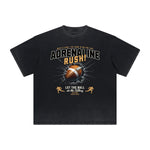 Camiseta con estampado de baloncesto descolorido intenso