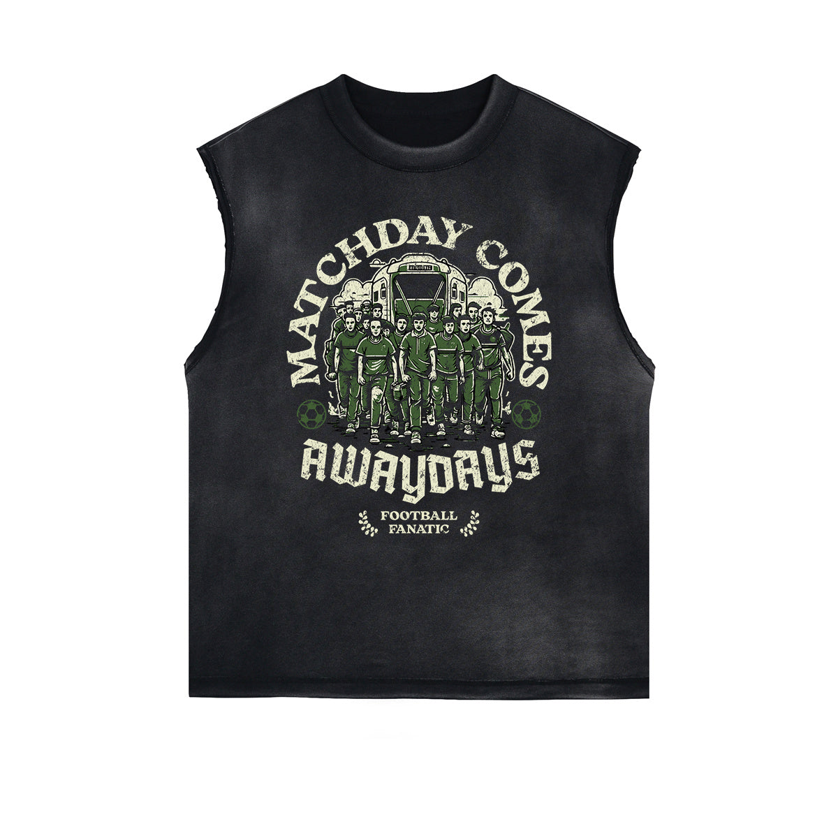 Distressed Sports Graphic Sleeveless Shirt